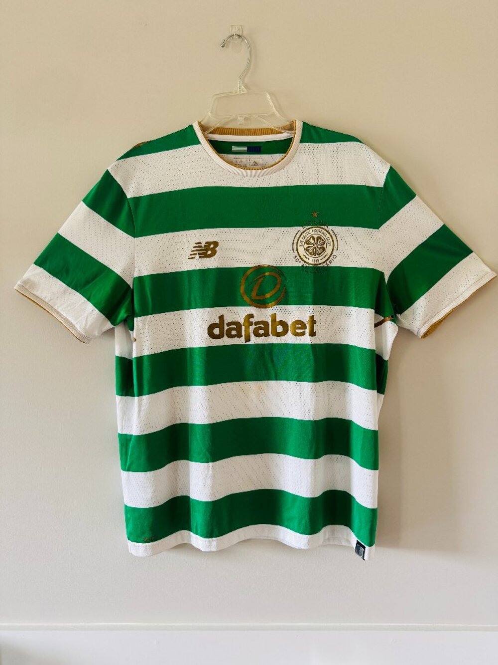 New Balance The Celtic Football Club Vented Soccer Jersey Mens XL Lisboa 50th An